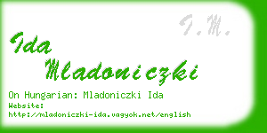 ida mladoniczki business card